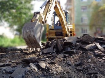 Услуги по демонтажу асфальтобетонных и железобетонных оснований экскаваторами ► +7 (966) 190-55-66 Демонтаж дороги из асфальта | Электросталь, Ногинск