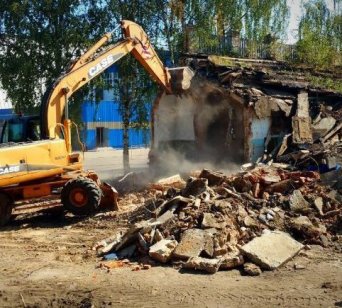 Демонтаж сооружений и стен экскаватором. Услуги демонтажа и вывоза строймусора ► +7 (966) 190-55-66 Снос стен | Электросталь, Ногинск, Ногинский район