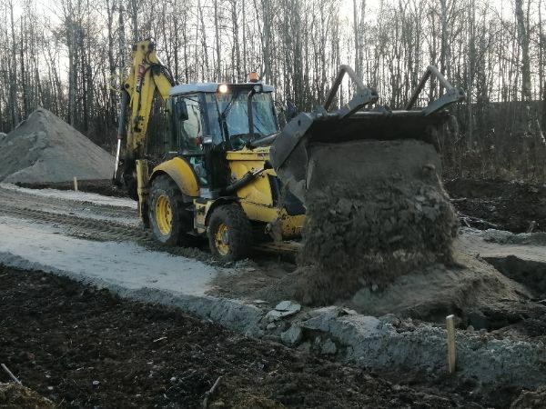 Отсыпка песком.&nbsp;